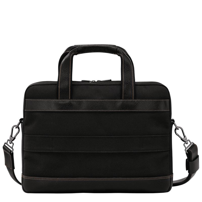 Black Longchamp Boxford S Men Briefcase | Ksa-073HZFWCX