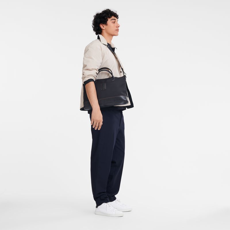 Black Longchamp Boxford S Men Briefcase | Ksa-351FNLIAS
