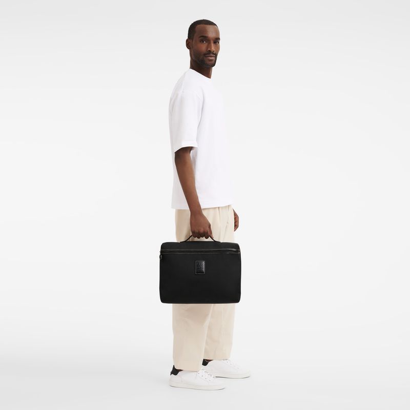 Black Longchamp Boxford S Men Briefcase | Ksa-683SMYHNG