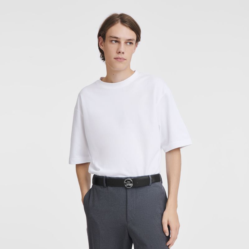 Black Longchamp Box-trot Men Belt | Ksa-713ZVJBYH