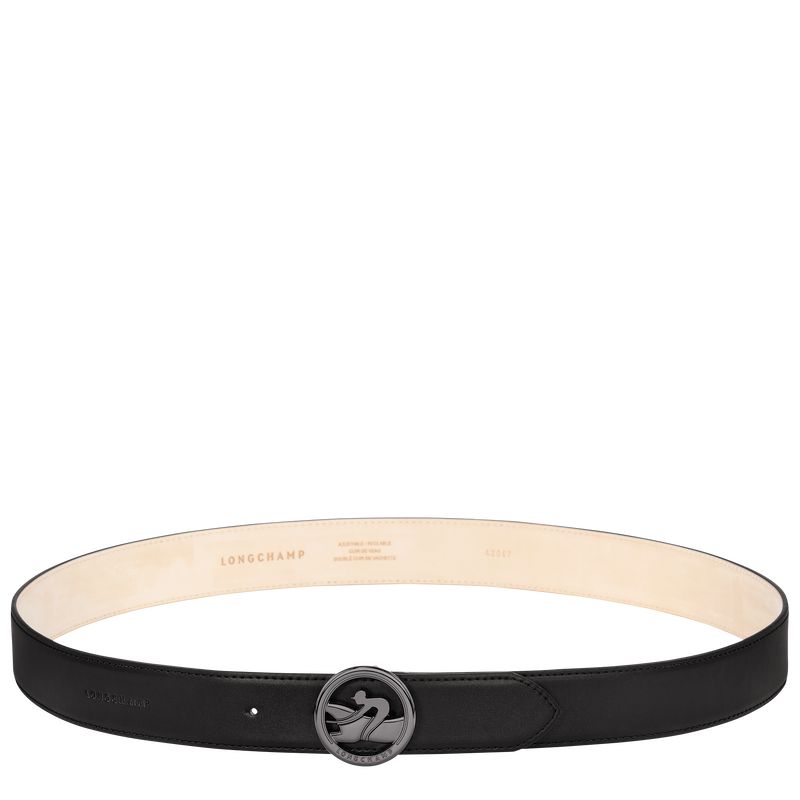 Black Longchamp Box-trot Men Belt | Ksa-713ZVJBYH