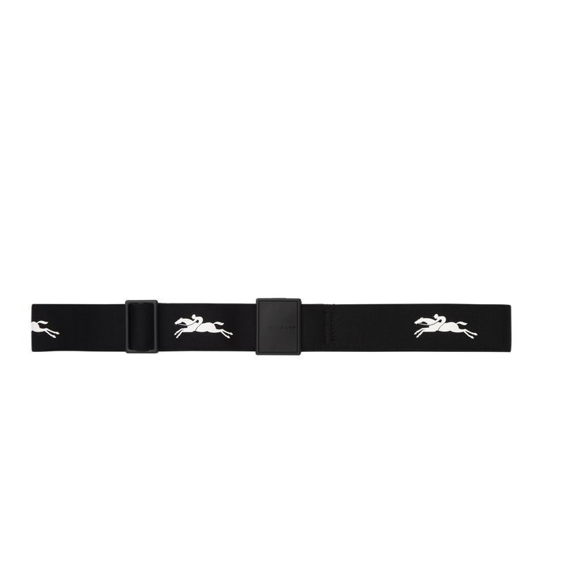 Black Longchamp Canvas Women Belt | Ksa-825GVPXIY