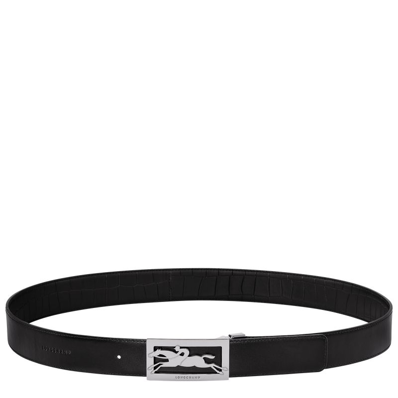 Black Longchamp Delta Box Men Belt | Ksa-165GXBFCP