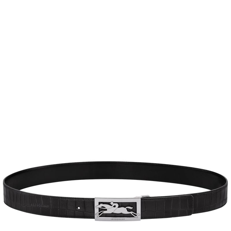 Black Longchamp Delta Box Men Belt | Ksa-165GXBFCP