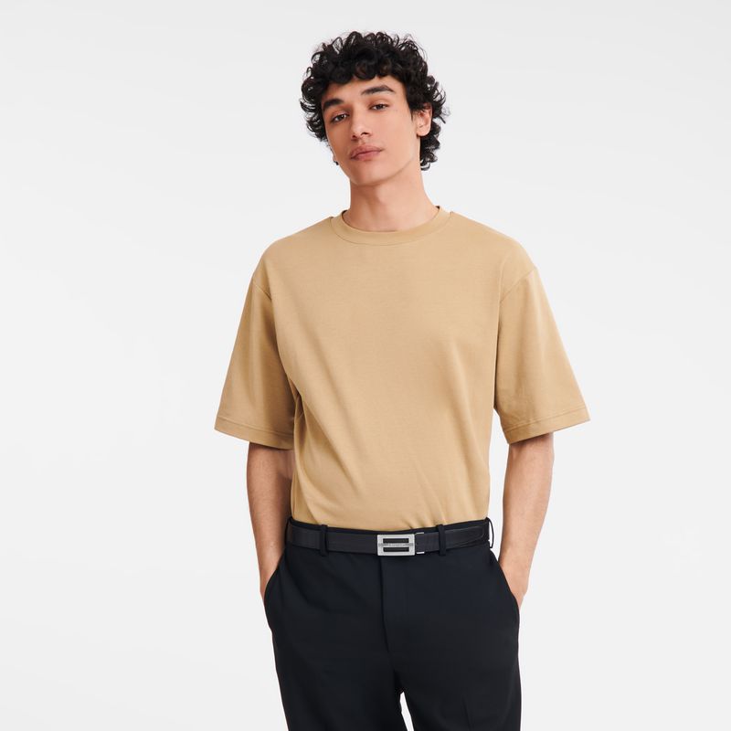 Black Longchamp Delta Box Men Belt | Ksa-543VMJCAP