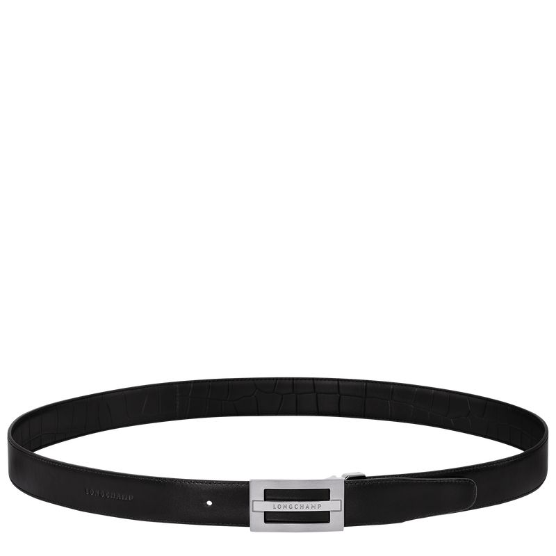 Black Longchamp Delta Box Men Belt | Ksa-814MGAQFO