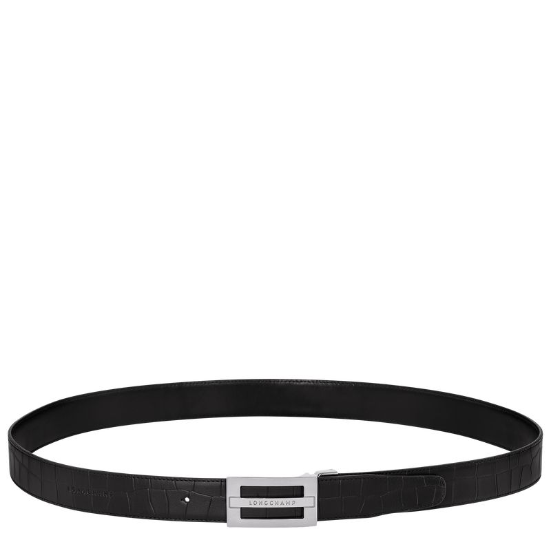 Black Longchamp Delta Box Men Belt | Ksa-814MGAQFO