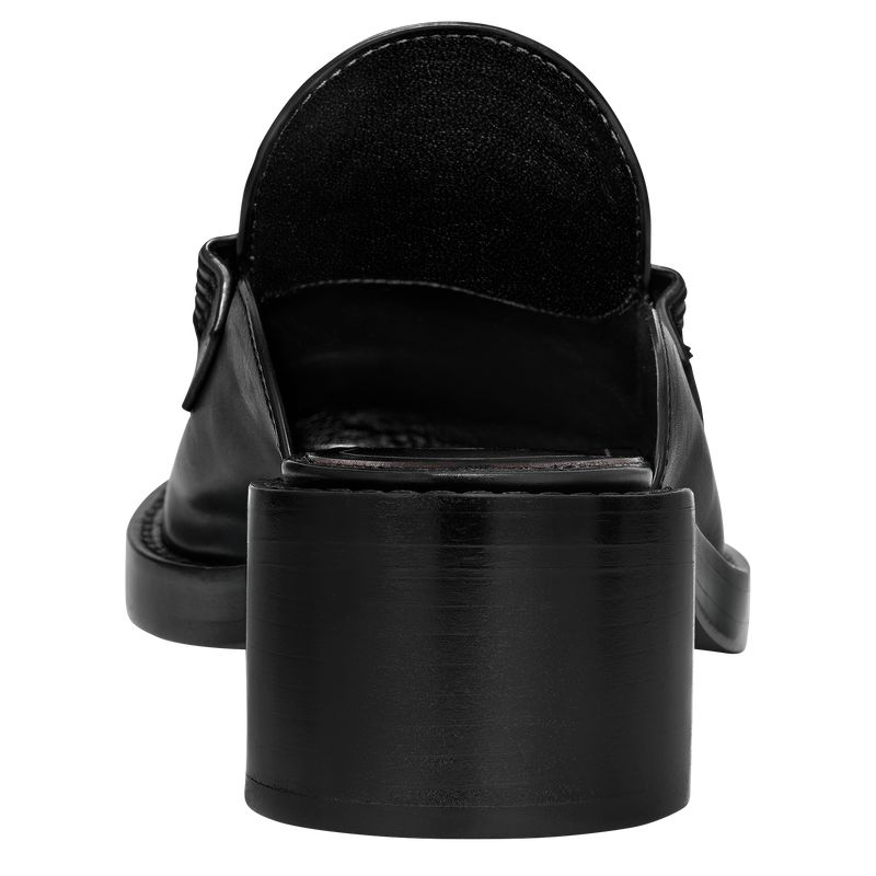 Black Longchamp Epure Timeless Women Mules | Ksa-410LYWEFR