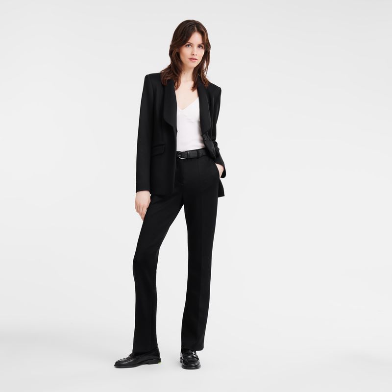 Black Longchamp Jersey Women Pants | Ksa-230JWOHAV