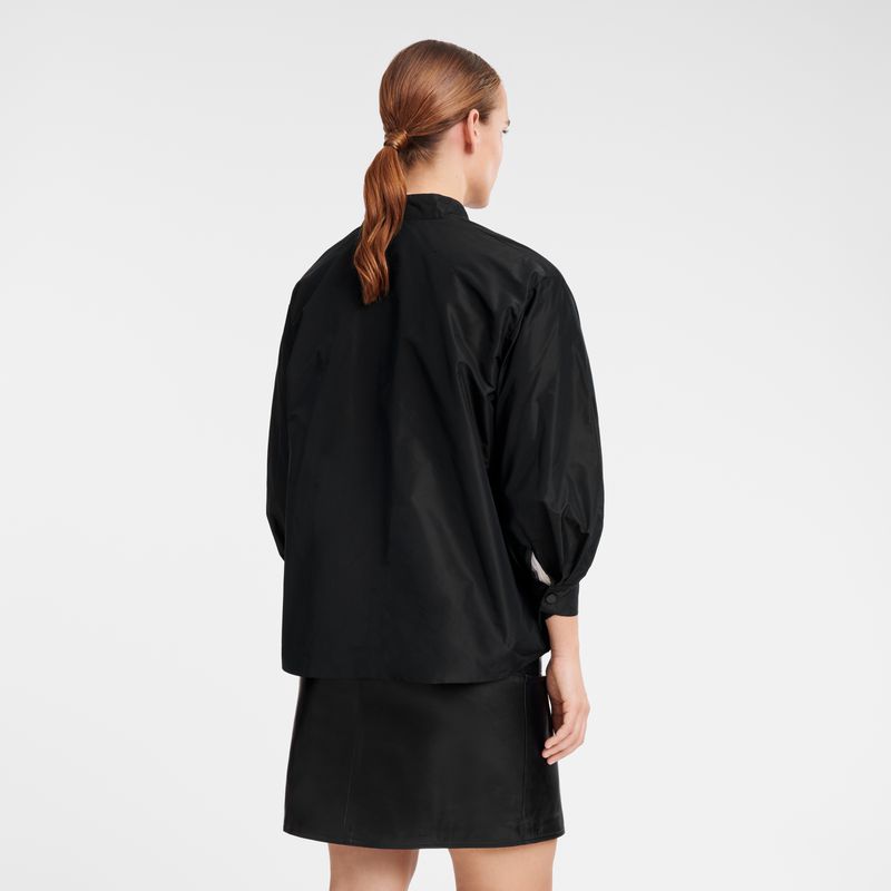 Black Longchamp Kimono Women Jacket | Ksa-943OLCNQI