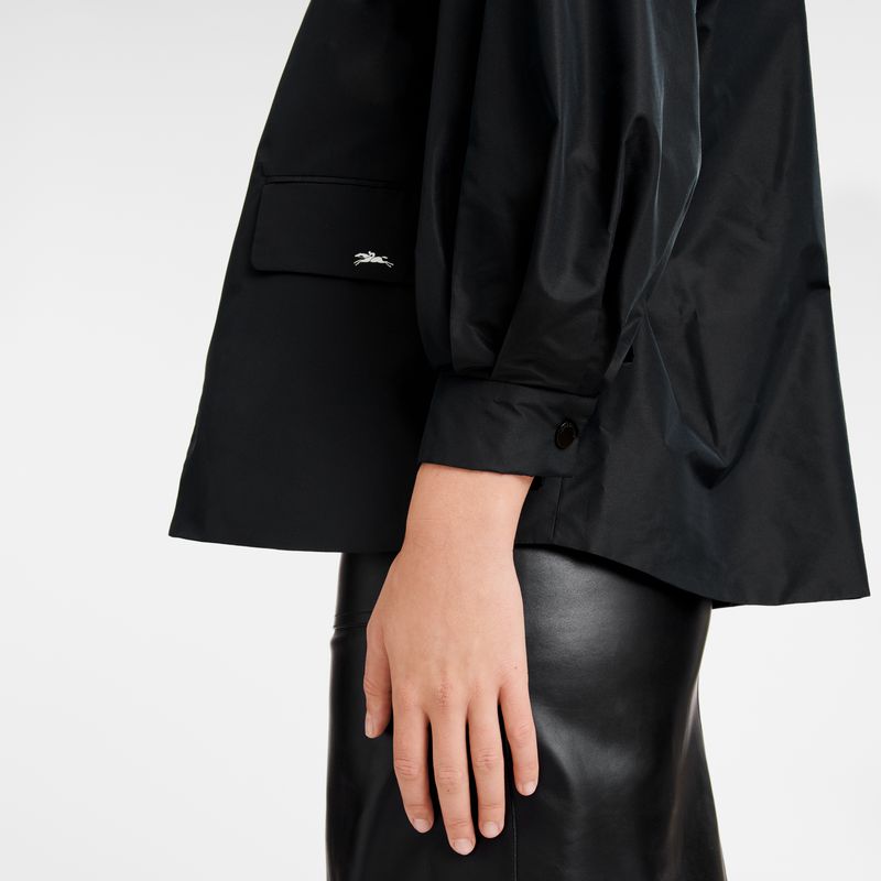 Black Longchamp Kimono Women Jacket | Ksa-943OLCNQI