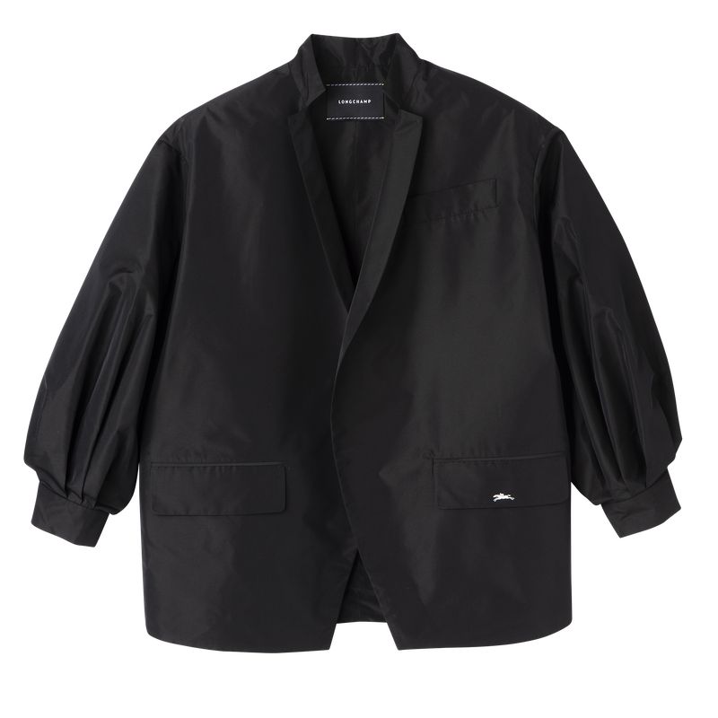 Black Longchamp Kimono Women Jacket | Ksa-943OLCNQI