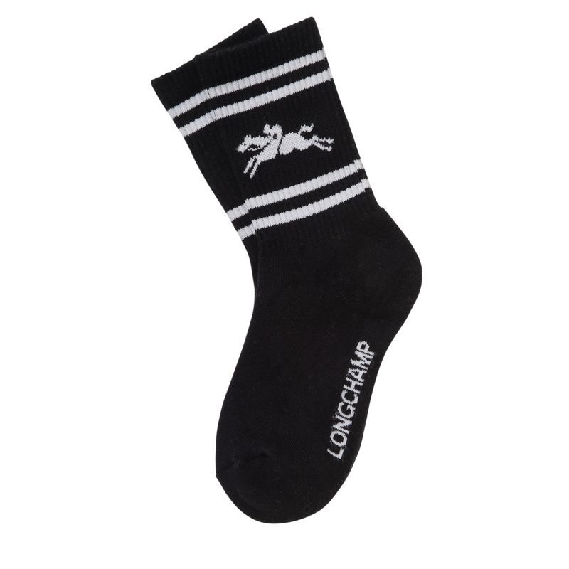 Black Longchamp Knit Women Socks | Ksa-981LWYQSF