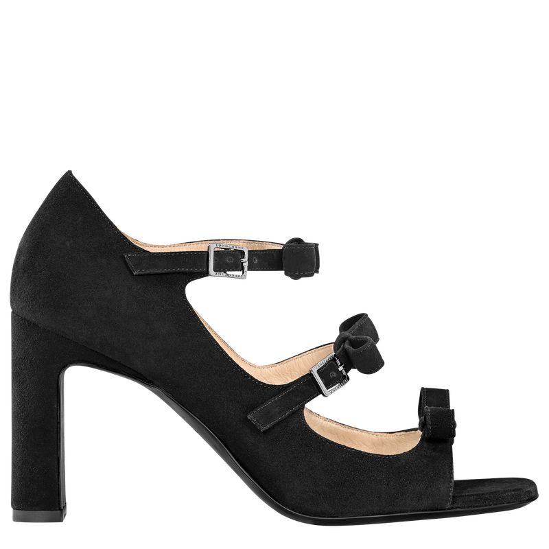 Black Longchamp La Baronne Women Sandals | Ksa-287JGZKPW