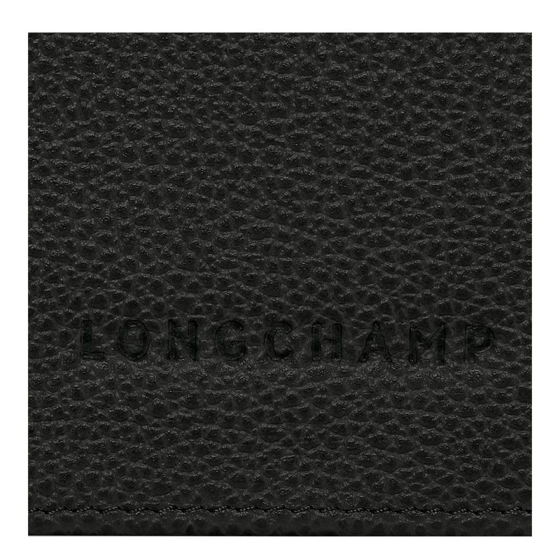 Black Longchamp Le Foulonné Continental Women Wallet | Ksa-916VLMAOY
