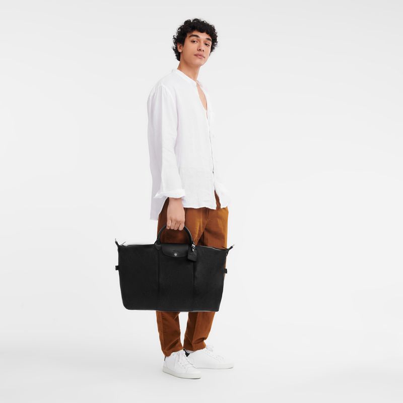 Black Longchamp Le Foulonné L Men Travel Bag | Ksa-056XFWCKS