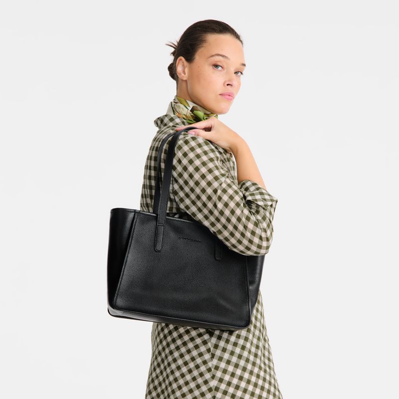 Black Longchamp Le Foulonné L Women Tote Bag | Ksa-513OUDRBX