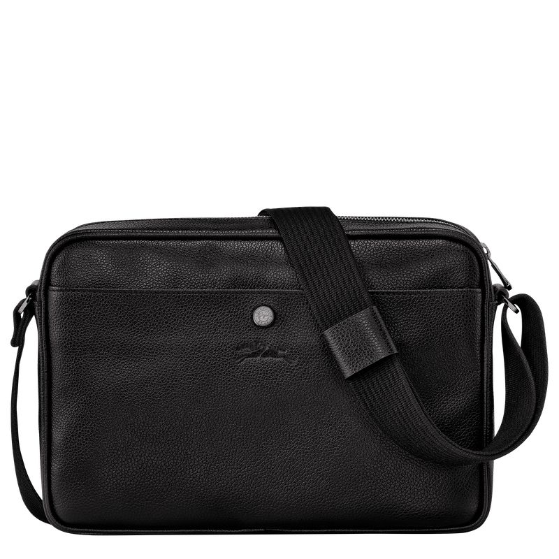 Black Longchamp Le Foulonné M Camera Men Crossbody Bag | Ksa-793KBMRHU