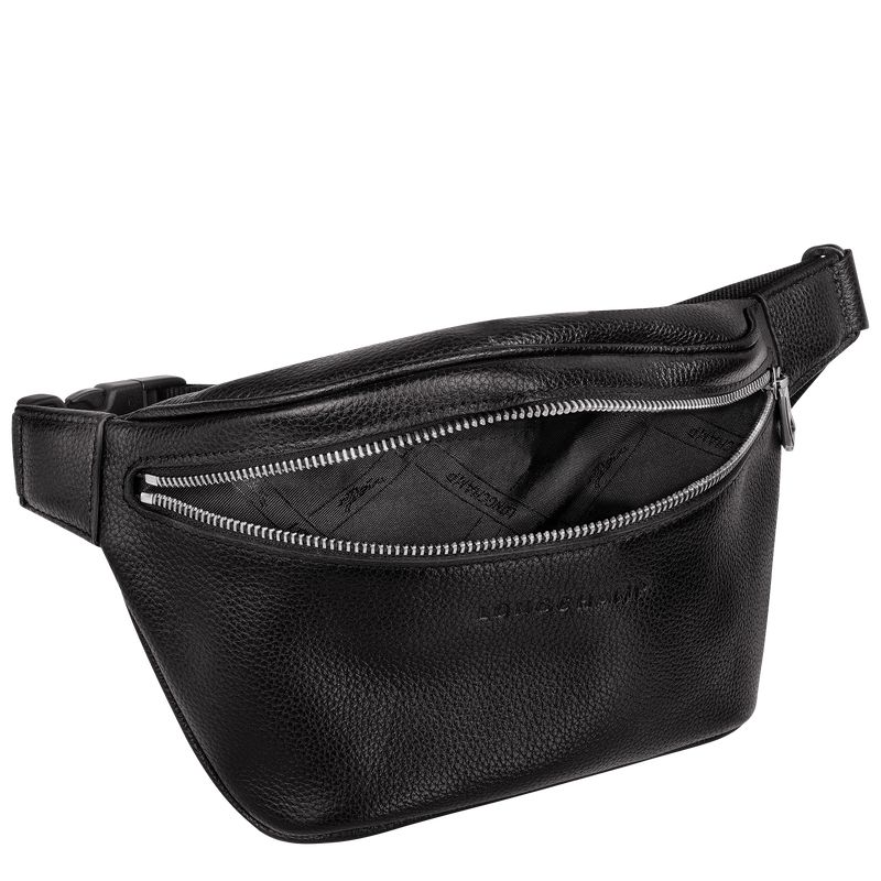 Black Longchamp Le Foulonné M Men Belt Bag | Ksa-876UMPNJE
