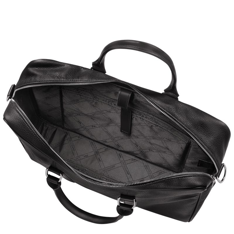 Black Longchamp Le Foulonné M Men Briefcase | Ksa-216IQGLWV