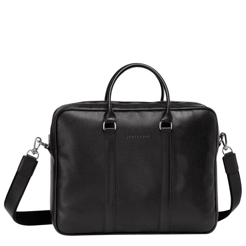 Black Longchamp Le Foulonné M Women Briefcase | Ksa-941QWTOPR