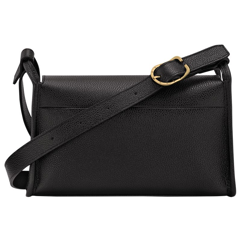 Black Longchamp Le Foulonné M Women Crossbody Bag | Ksa-129VNZJLO