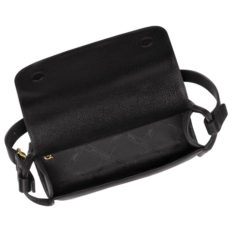 Black Longchamp Le Foulonné M Women Crossbody Bag | Ksa-129VNZJLO
