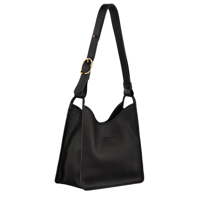 Black Longchamp Le Foulonné M Women Hobo Bag | Ksa-564VNIQWG