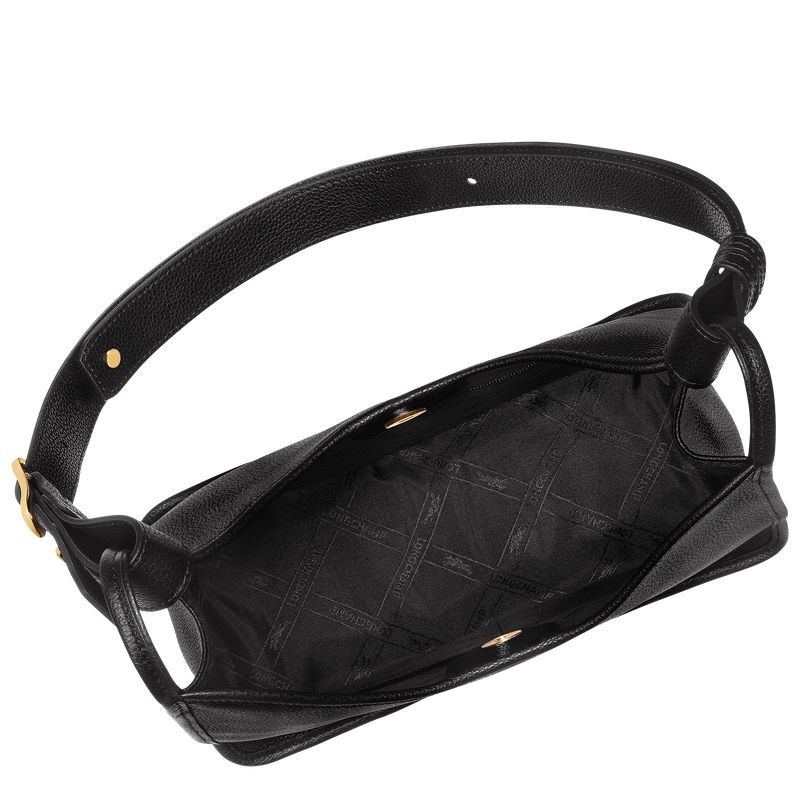 Black Longchamp Le Foulonné M Women Hobo Bag | Ksa-564VNIQWG