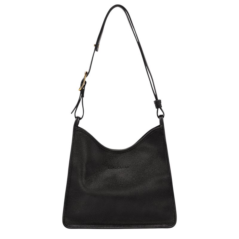 Black Longchamp Le Foulonné M Women Hobo Bag | Ksa-564VNIQWG