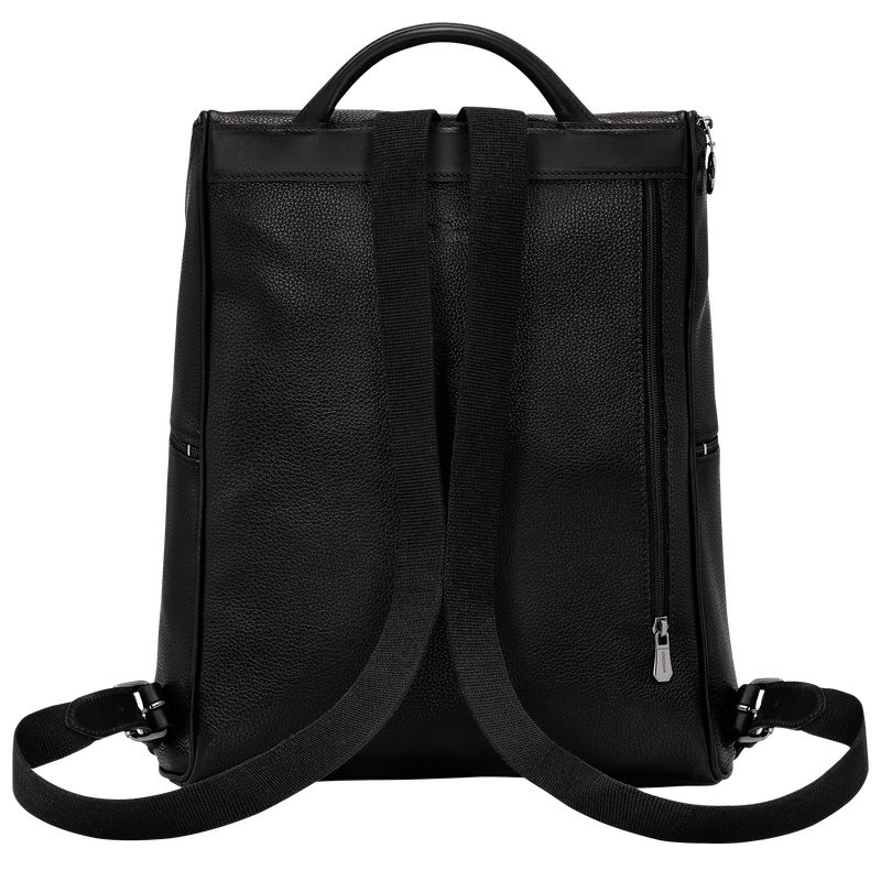 Black Longchamp Le Foulonné Men Backpack | Ksa-298AECSLR