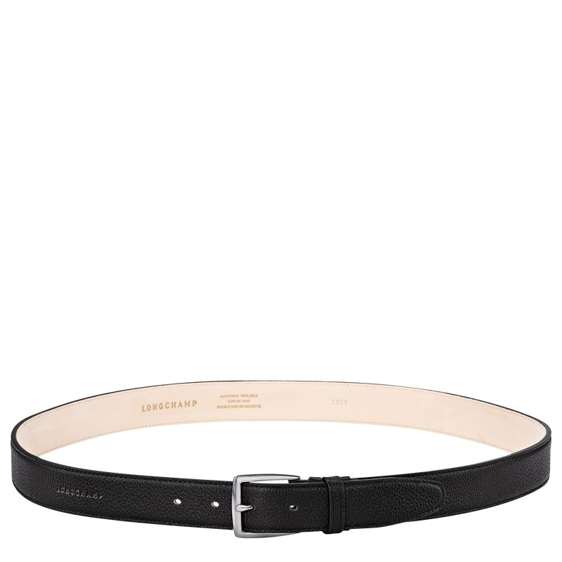 Black Longchamp Le Foulonné Men Belt | Ksa-972QZXICA