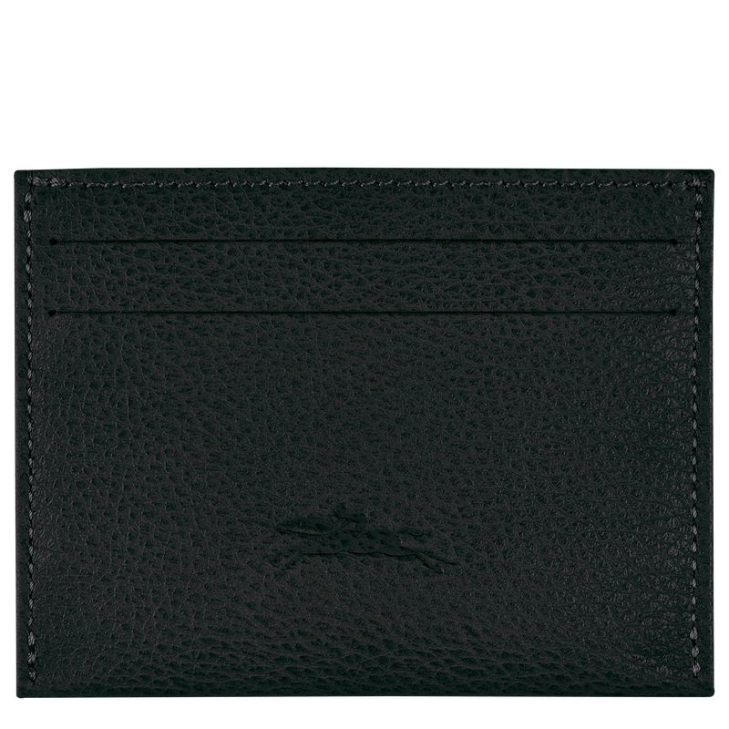 Black Longchamp Le Foulonné Men Card Holder | Ksa-092UMLQAH