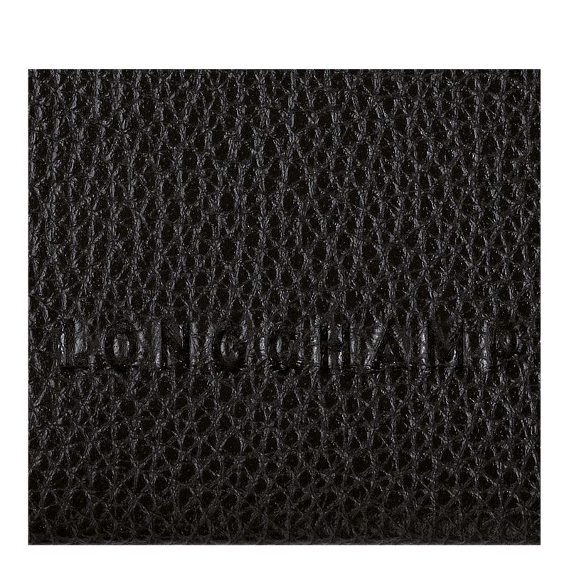 Black Longchamp Le Foulonné Men Card Holder | Ksa-092UMLQAH
