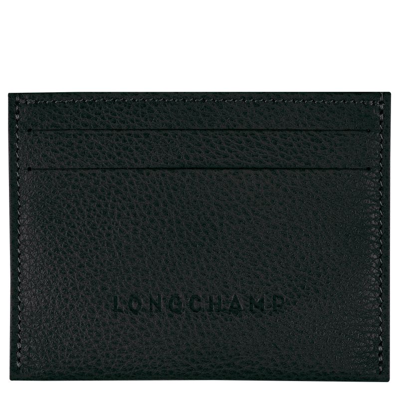 Black Longchamp Le Foulonné Men Card Holder | Ksa-092UMLQAH