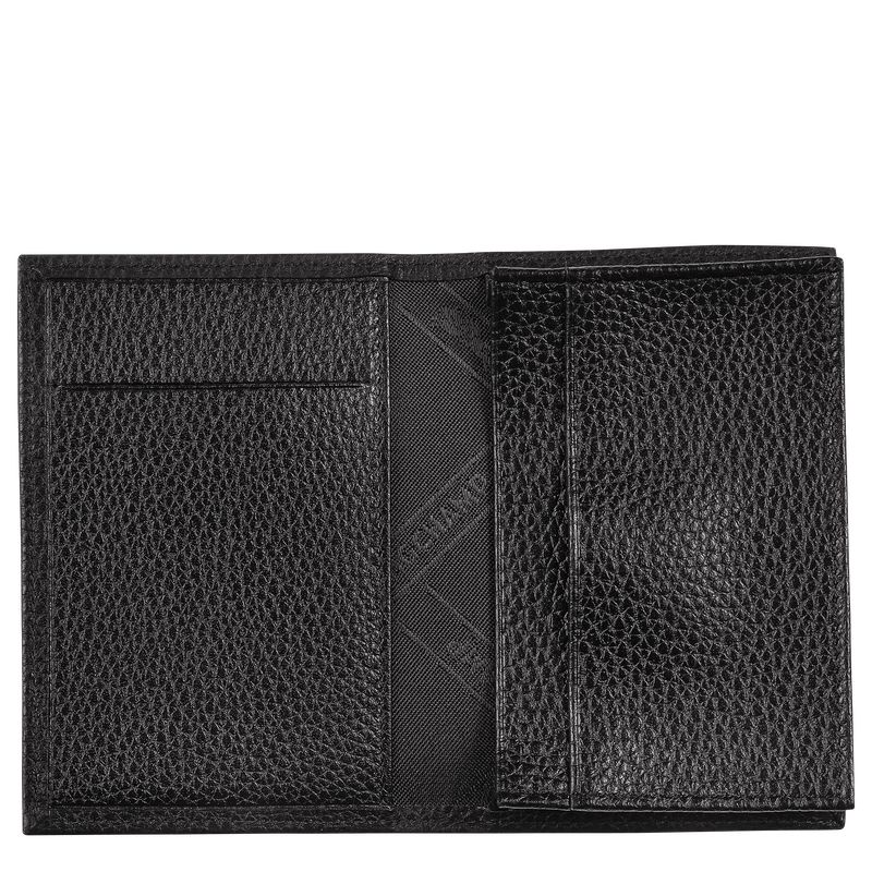 Black Longchamp Le Foulonné Men Card Holder | Ksa-389BLOTDV