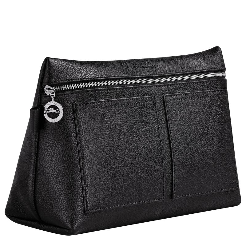 Black Longchamp Le Foulonné Men Toiletry Bags | Ksa-298EKQUGY