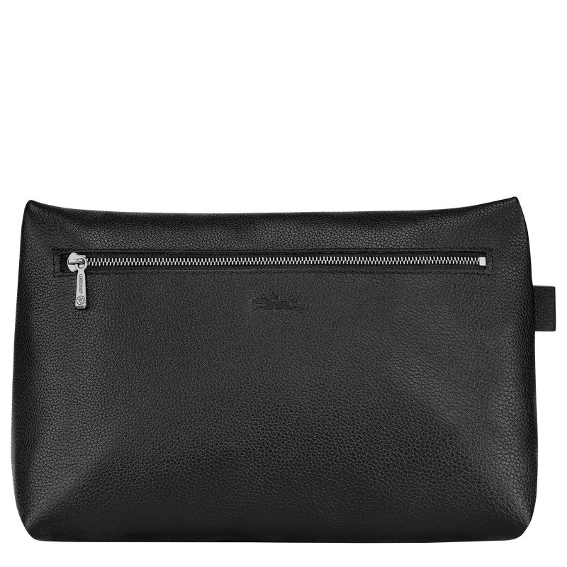 Black Longchamp Le Foulonné Men Toiletry Bags | Ksa-298EKQUGY