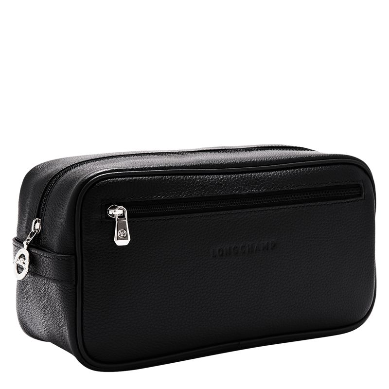 Black Longchamp Le Foulonné Men Toiletry Bags | Ksa-570PKJUMW