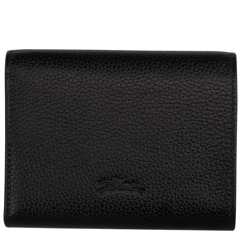 Black Longchamp Le Foulonné Men Wallet | Ksa-528JEKCVA
