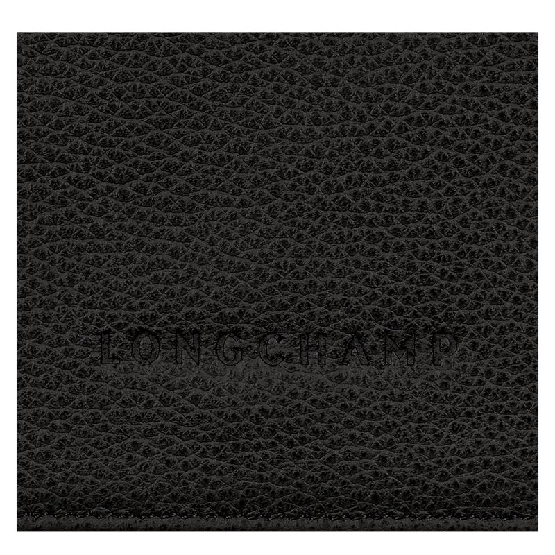 Black Longchamp Le Foulonné Men Wallet | Ksa-528JEKCVA