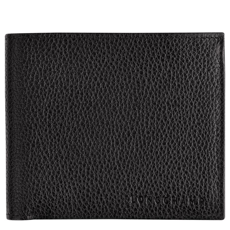 Black Longchamp Le Foulonné Men Wallet | Ksa-076LGSHIK