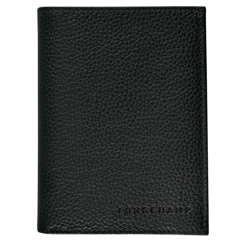 Black Longchamp Le Foulonné Men Wallet | Ksa-319DYBWSR