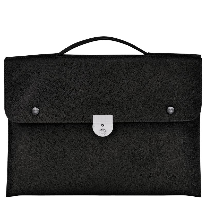 Black Longchamp Le Foulonné S Men Briefcase | Ksa-643DOZIJR