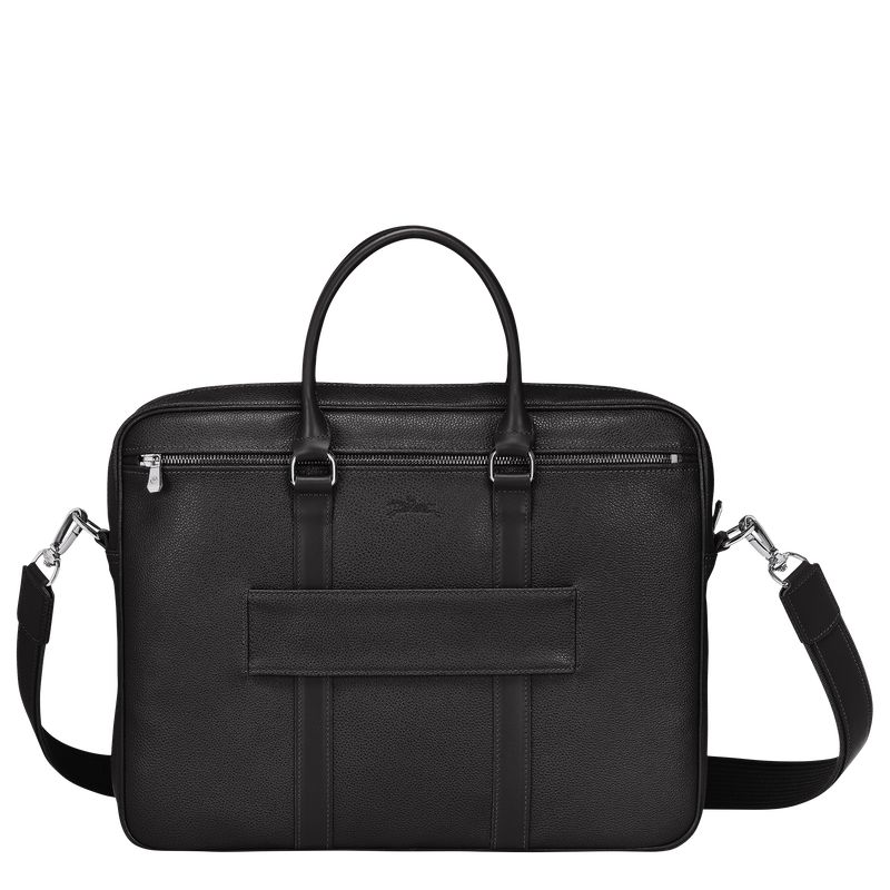 Black Longchamp Le Foulonné S Men Briefcase | Ksa-423QKAMLR