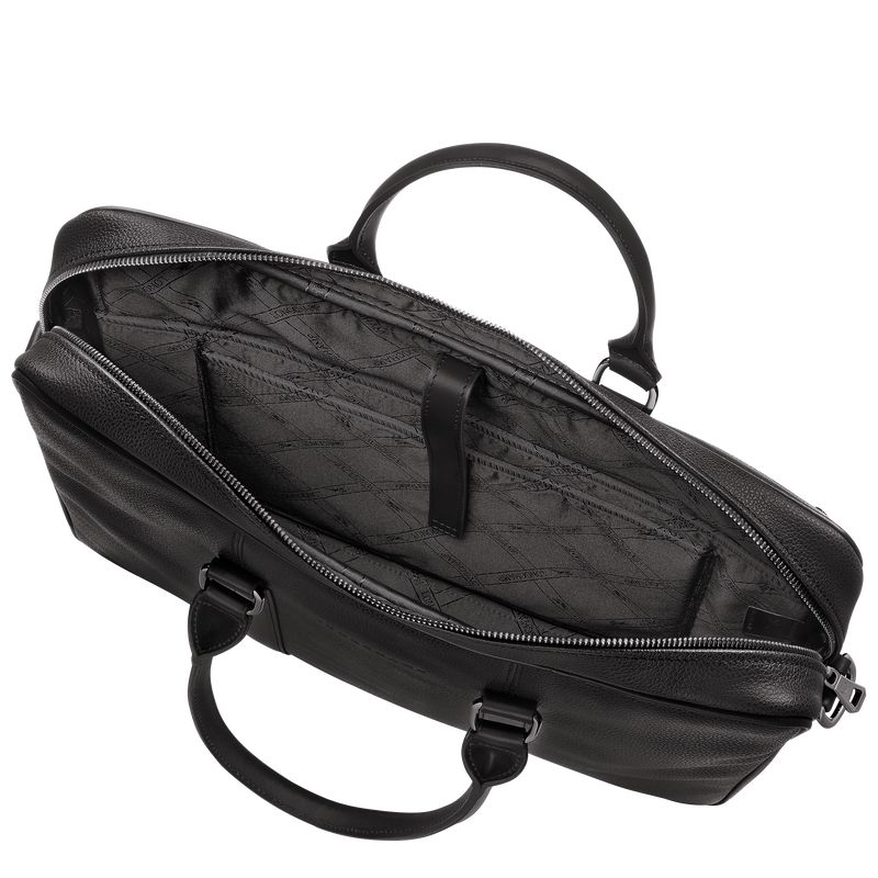Black Longchamp Le Foulonné S Men Briefcase | Ksa-423QKAMLR