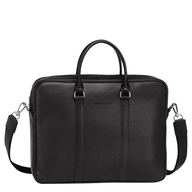 Black Longchamp Le Foulonné S Men Briefcase | Ksa-423QKAMLR