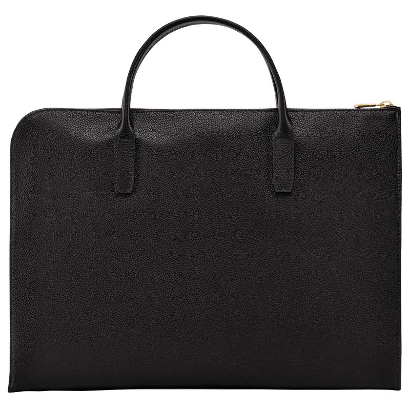 Black Longchamp Le Foulonné S Men Briefcase | Ksa-513HQLKSJ