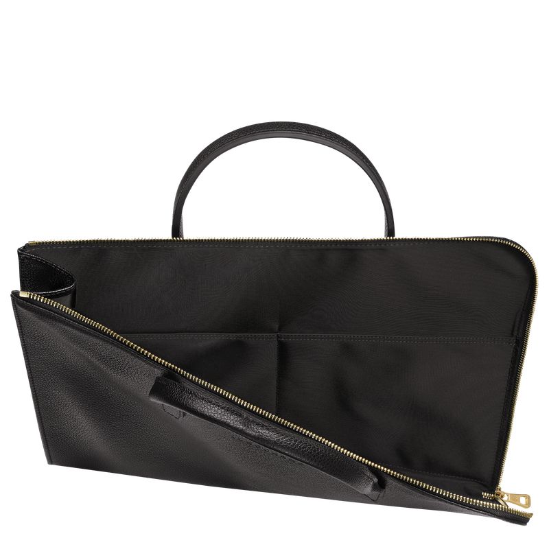 Black Longchamp Le Foulonné S Men Briefcase | Ksa-513HQLKSJ