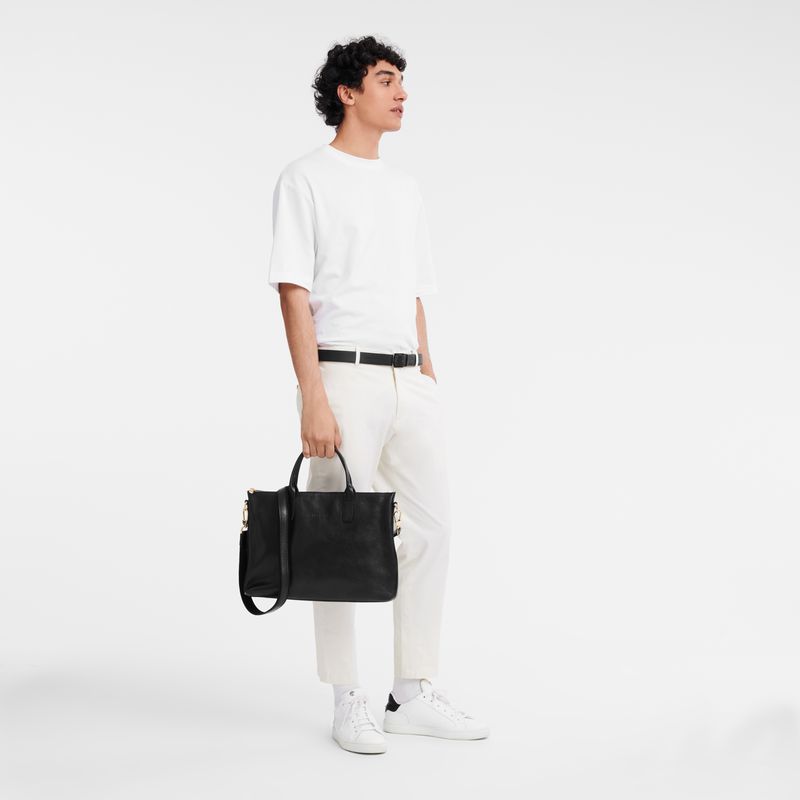 Black Longchamp Le Foulonné S Men Briefcase | Ksa-462ERQLJK